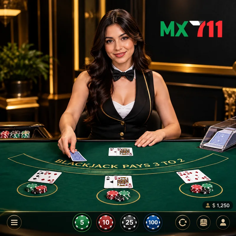 Mesa de blackjack en vivo